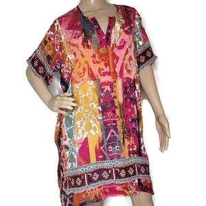Love kyla NWT iris dress size small. Light Boho flowey orange red breathable.
